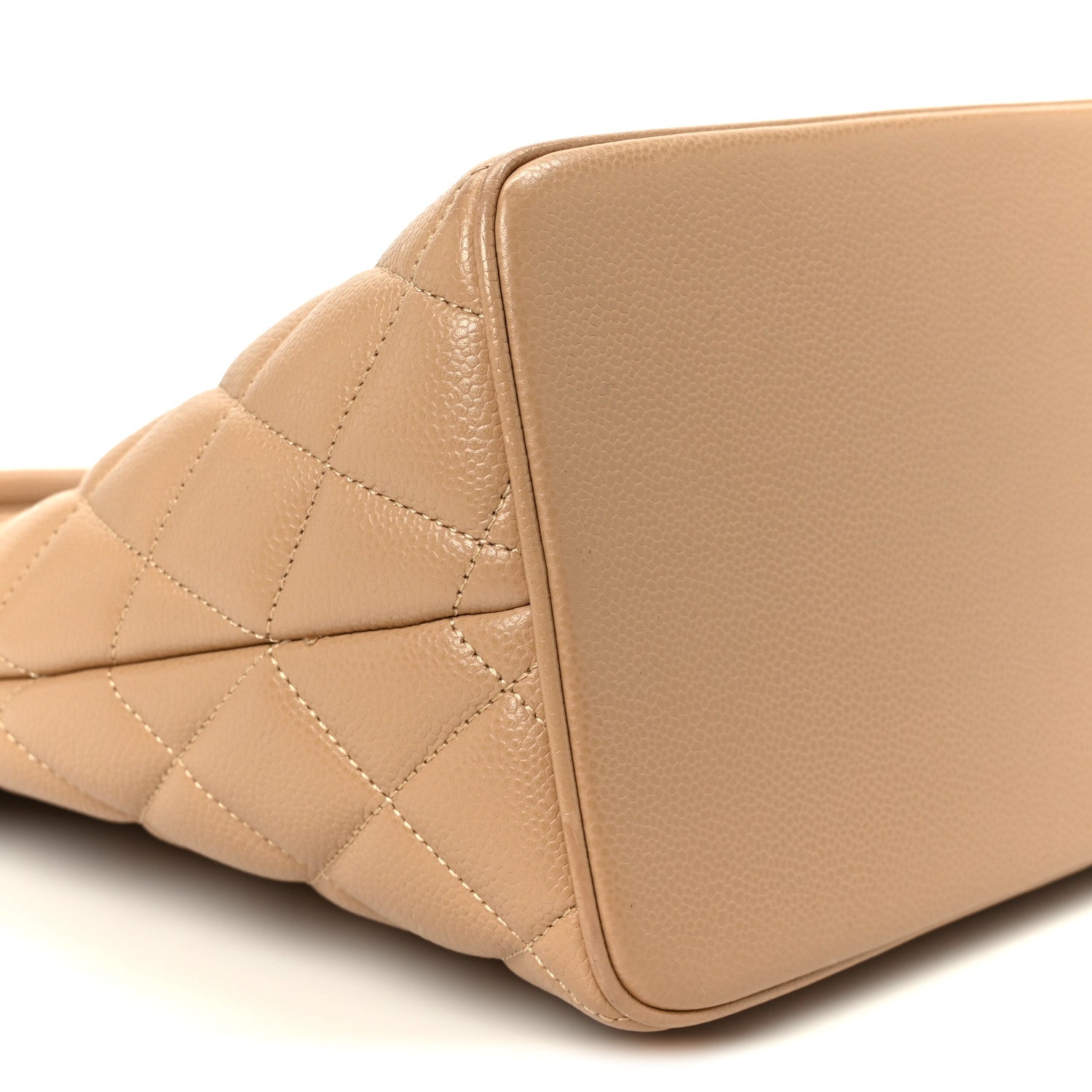 Chanel Caviar Quilted Medallion Tote Beige