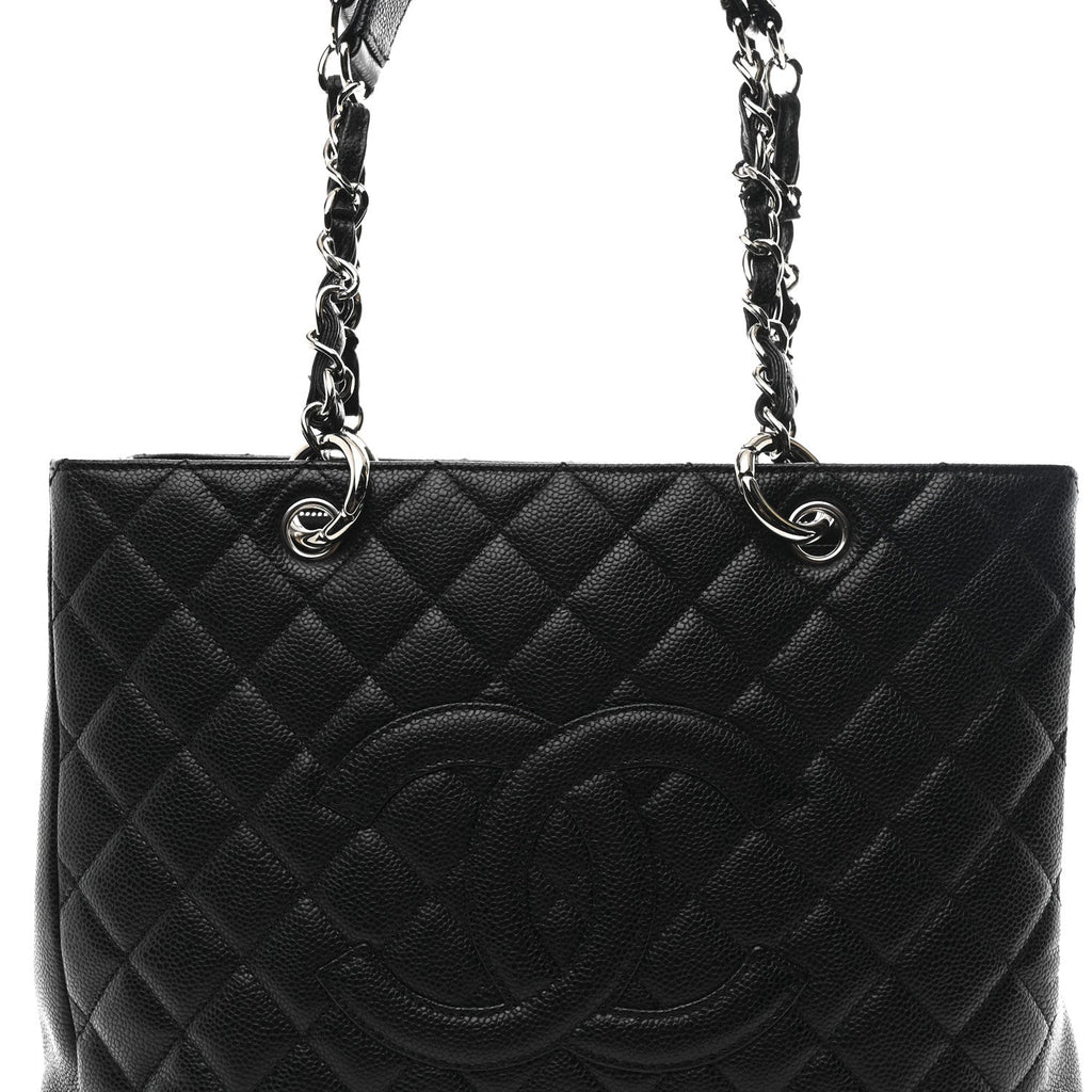 Chanel Caviar Quilted Grand Shopping Tote GST Black