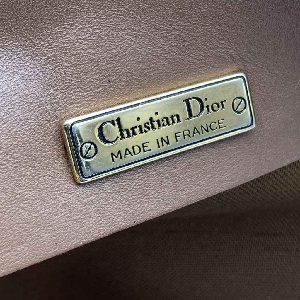 CHRISTIAN DIOR  Grey Logo Canvas Large Clutch Portfolio