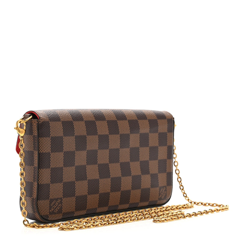 Louis Vuitton Damier Ebene Pochette Felicie Chain Wallet