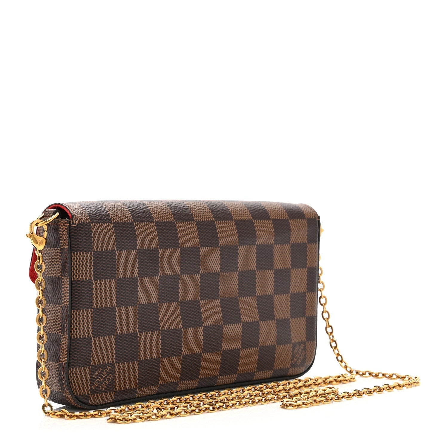 Louis Vuitton Damier Ebene Pochette Felicie Chain Wallet