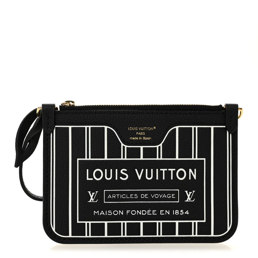 Louis Vuitton Calfskin Neverfull Inside Out MM Pochette Black