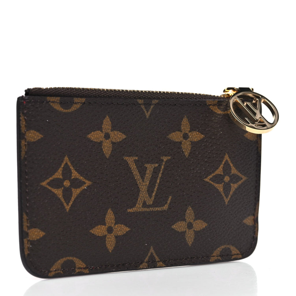 Louis Vuitton Monogram Zipped Romy Card Holder Red