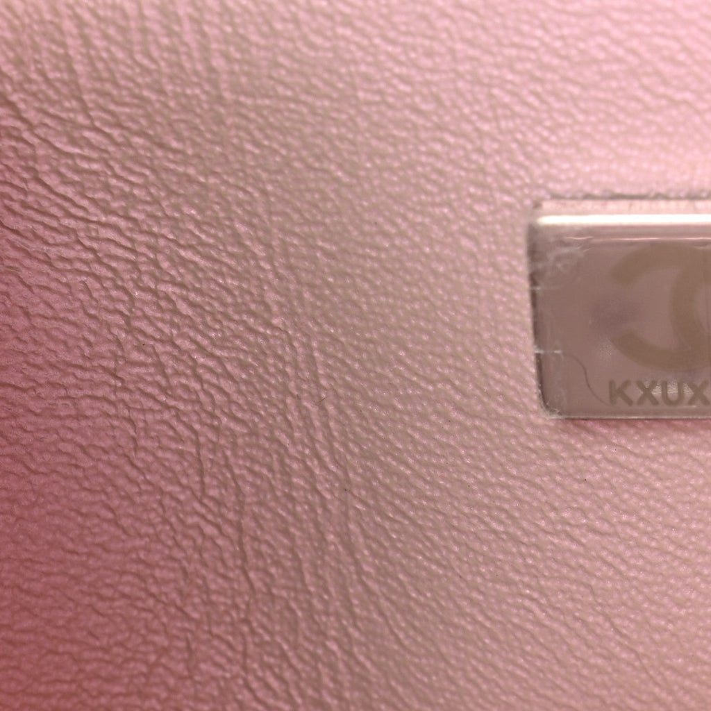 Chanel Iridescent Calfskin Quilted Mini Rectangular Flap Pink
