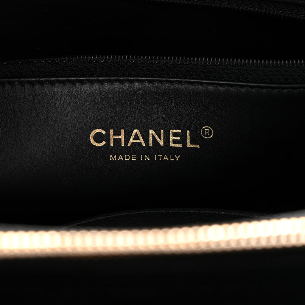 Chanel Caviar Quilted Small Shopping Tote Black