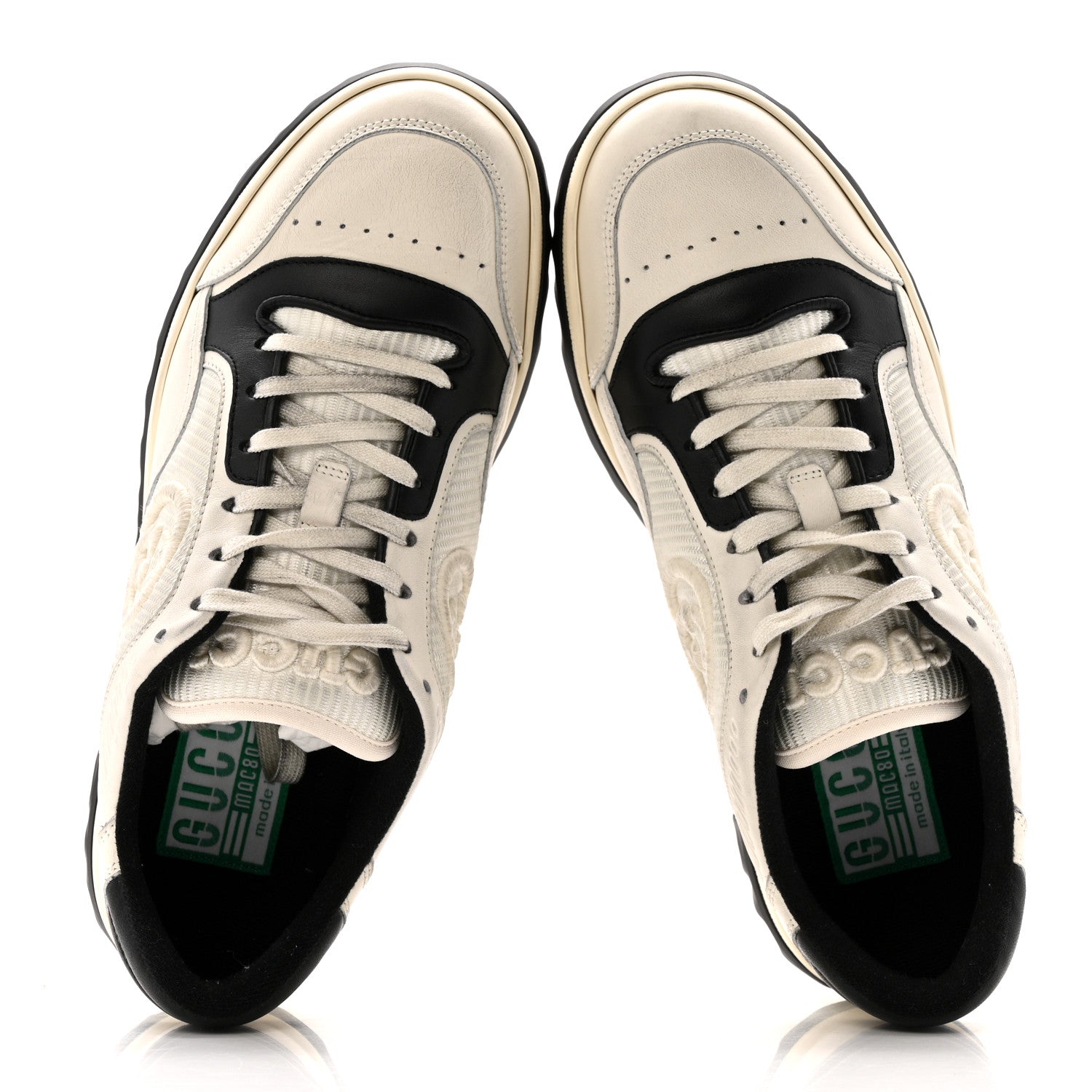 Gucci Dali Soft Calfskin Womens Mac80 Sneakers 39 Off White Black