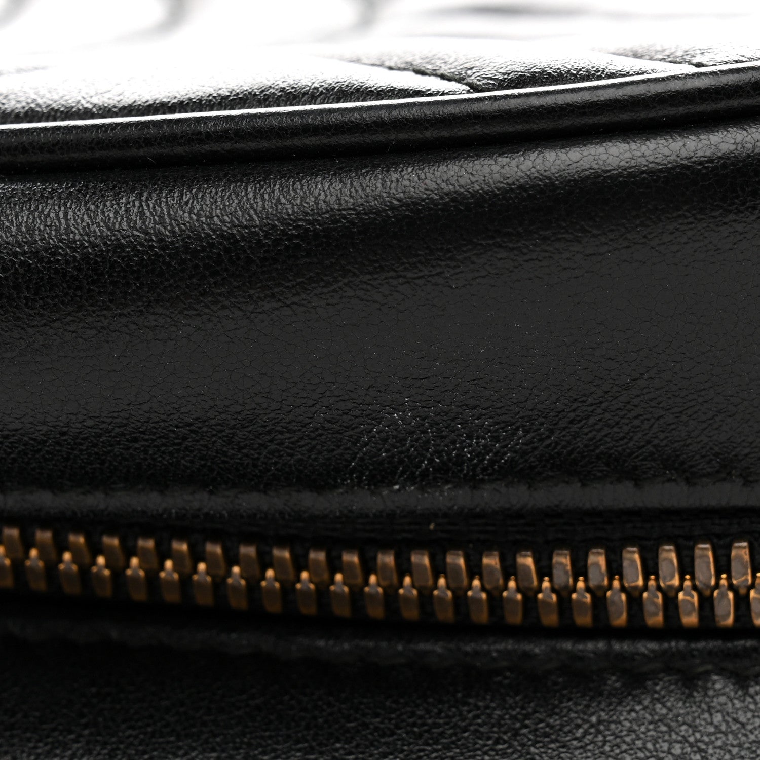 Gucci Calfskin Matelasse Small GG Marmont Chain Shoulder Bag Black