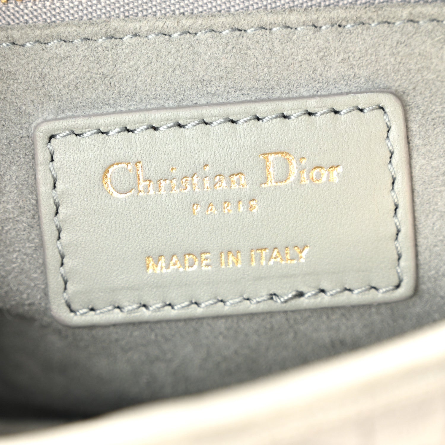 Christian Dior Velvet Mini Lady Dior Gray