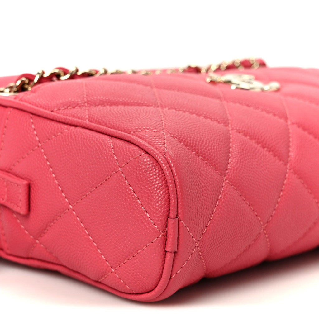 Chanel Caviar Quilted Small In & Out Camera Case Pink