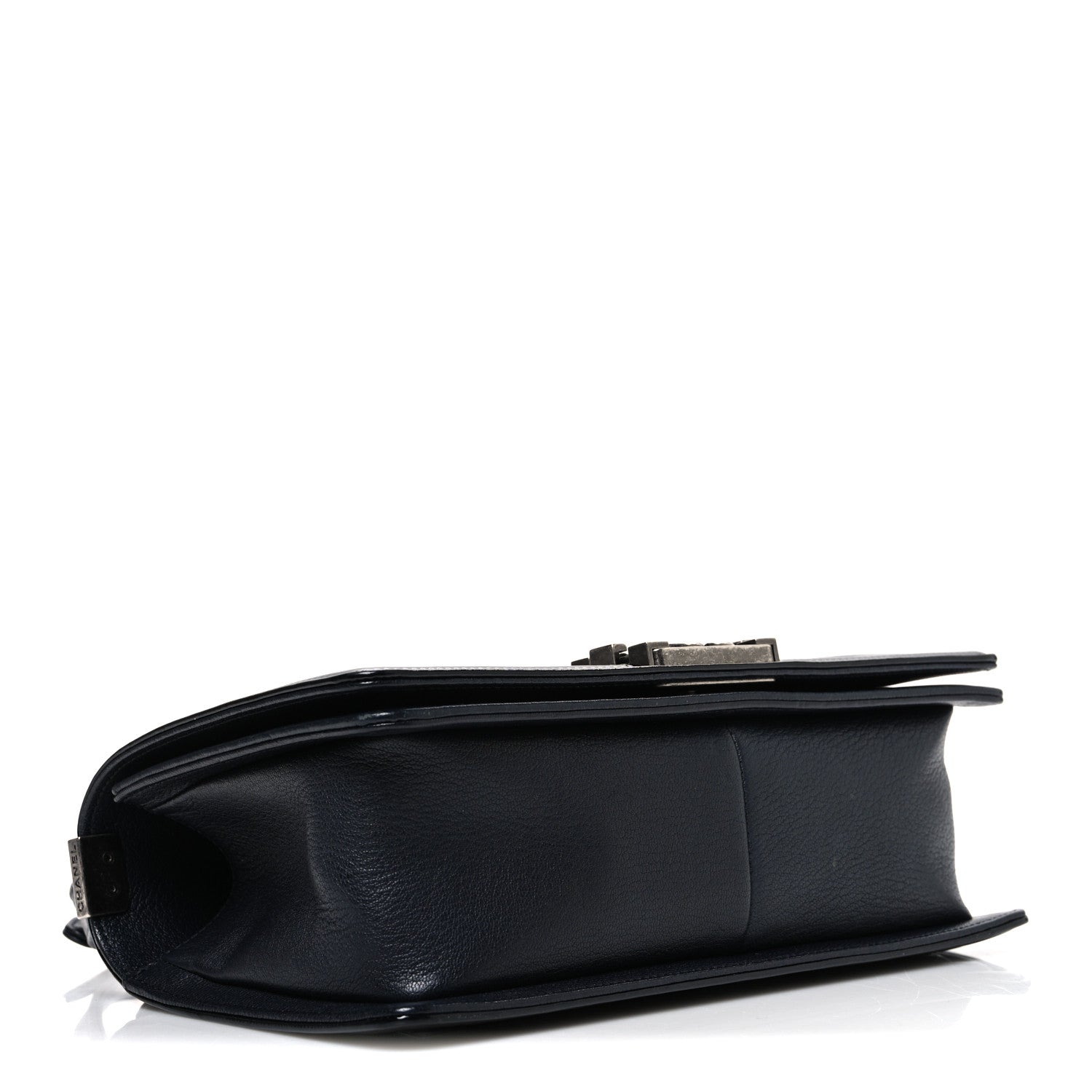 Chanel Goatskin Quilted Patent Medium Duo Boy Flap Black