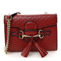 Gucci Soft Microguccissima Mini Emily Chain Shoulder Bag Rosso