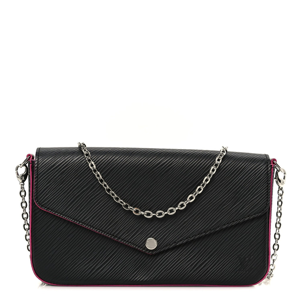 Louis Vuitton Epi Pochette Felicie Black Hot Pink