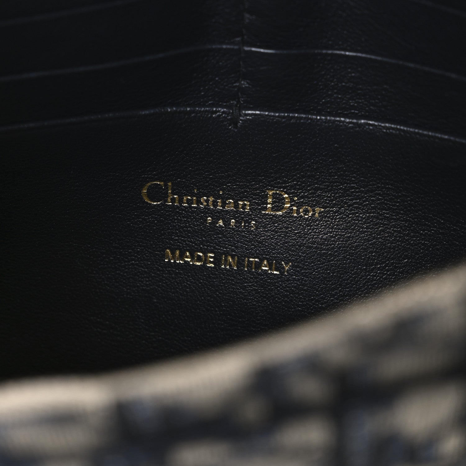 Christian Dior Oblique Saddle Chain Pouch Blue