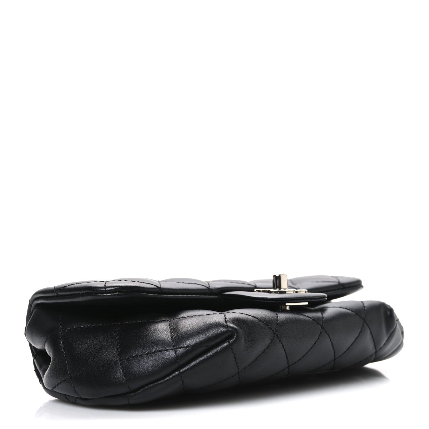 Chanel Calfskin Quilted CC Uniform Flap Belt Bag Black