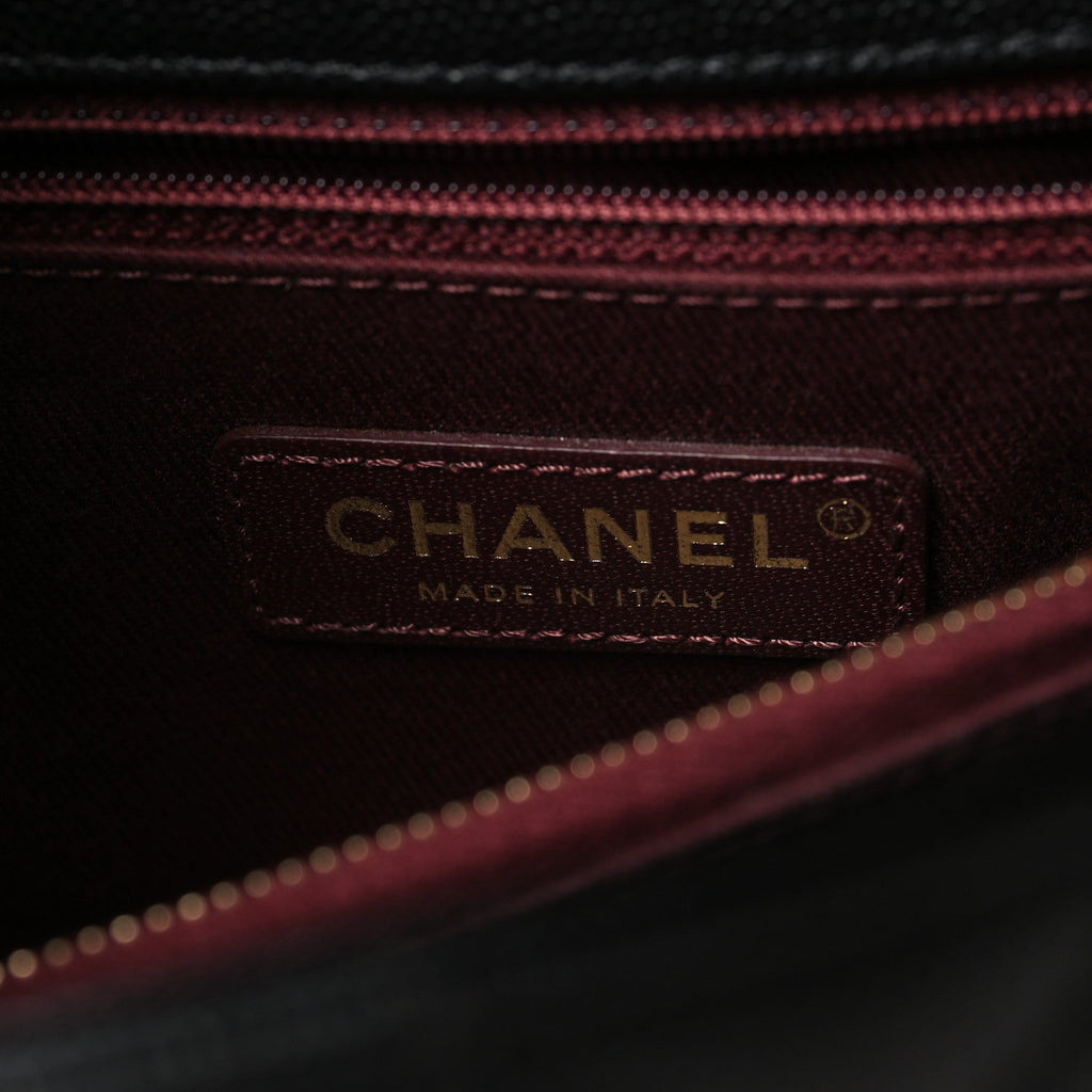Chanel Caviar Quilted Small Coco Handle Flap Black
