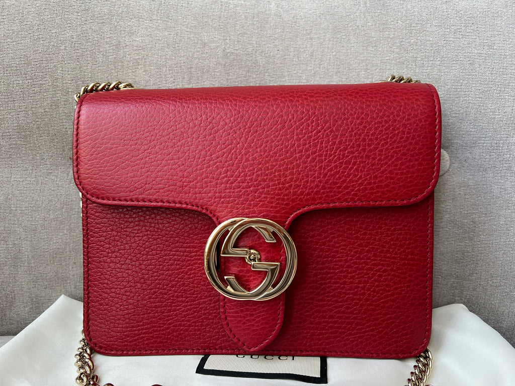 Gucci Interlocking GG Red Small Shoulder Bag