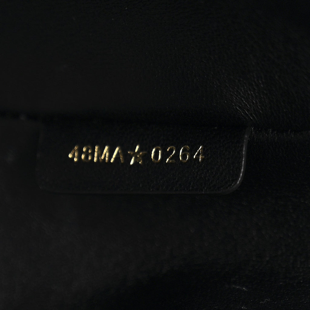 Christian Dior Lambskin Macrocannage DiorStar Hobo Bag Black
