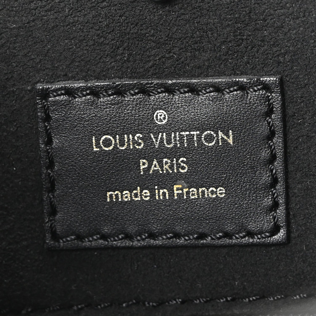 Louis Vuitton Calfskin Monogram Fold Tote Black Khaki Cream