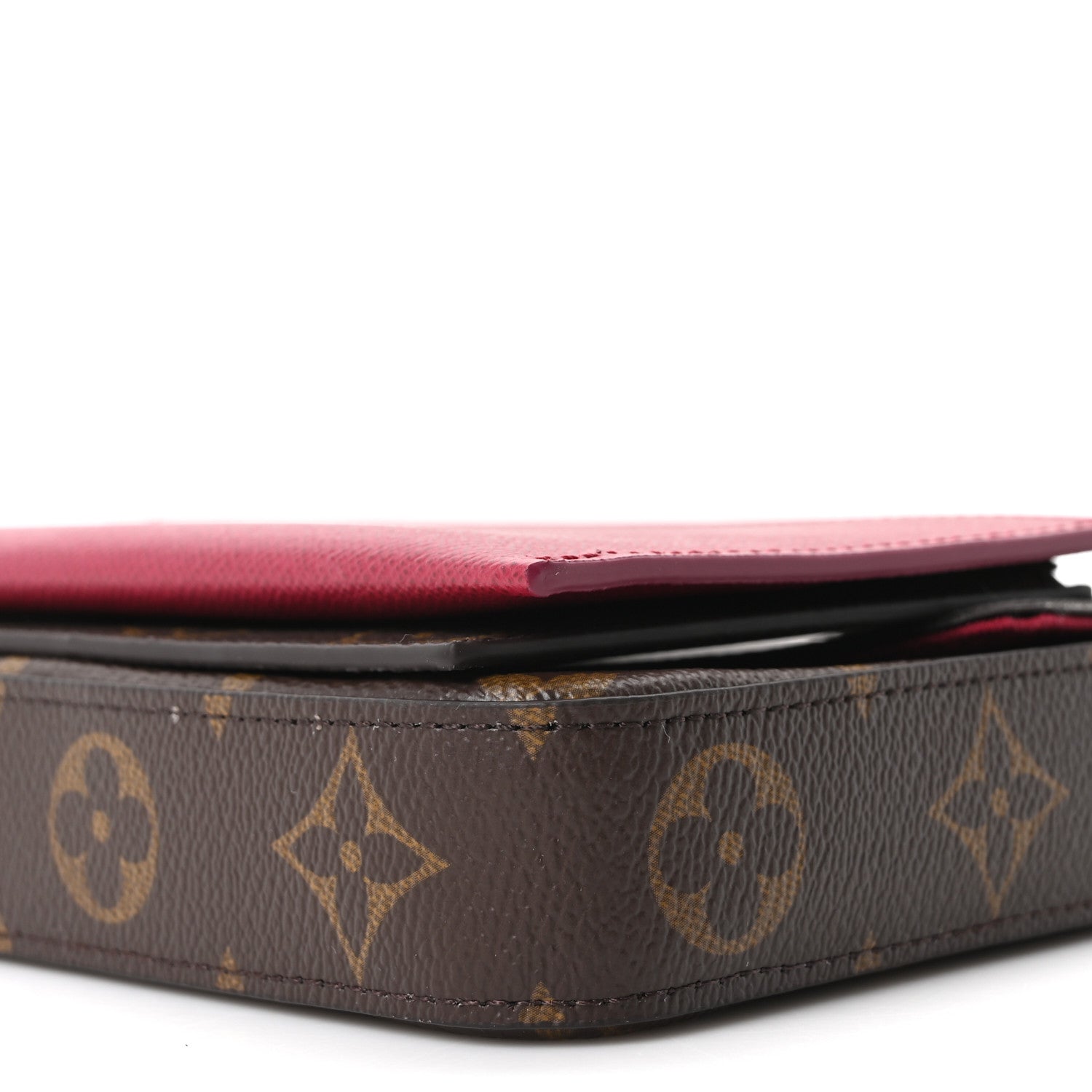 Louis Vuitton Monogram Pochette Felicie Chain Wallet Fuchsia