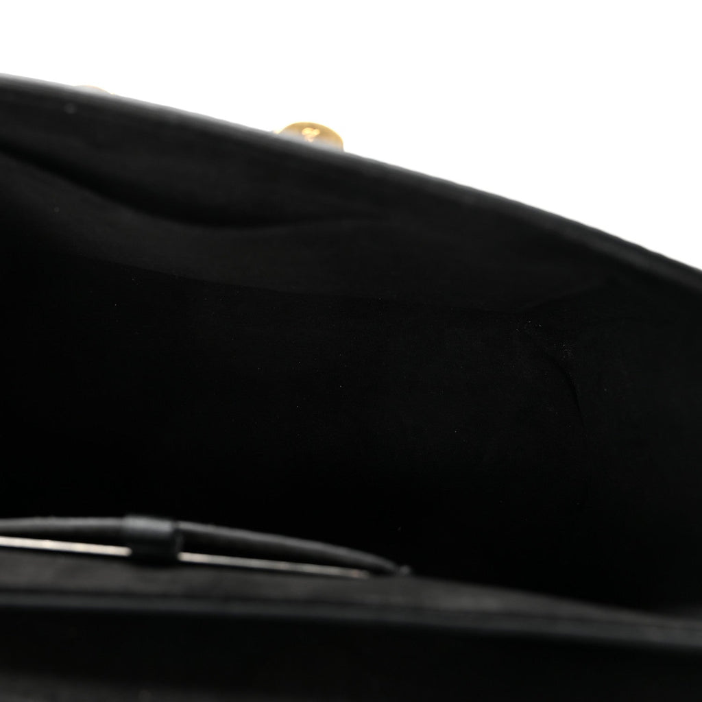 Louis Vuitton Taurillon Smooth Calfskin Scrunchie Twist One Handle MM Black