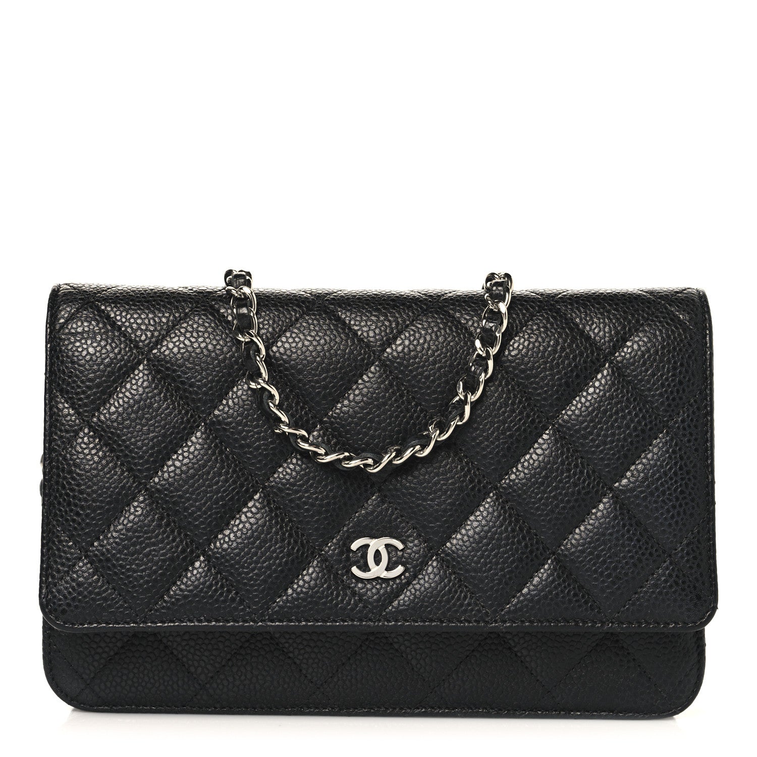 Chanel Caviar Quilted Wallet on Chain WOC Black