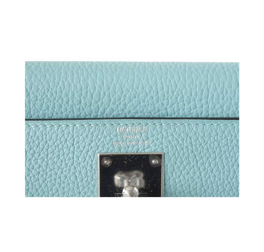 Hermès Kelly 28 Blue Atoll Bag