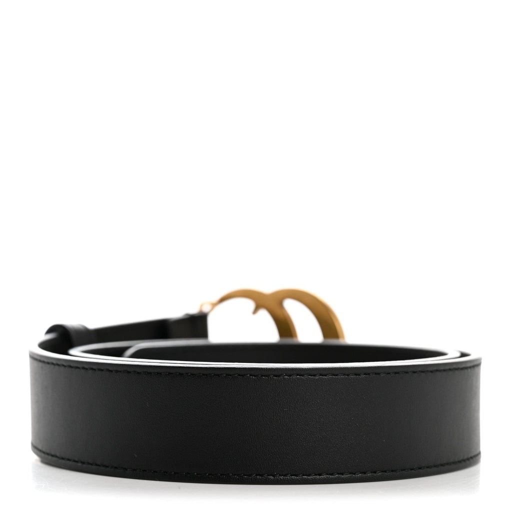 Gucci Calfskin Double G 30mm 70 28 Belt Black