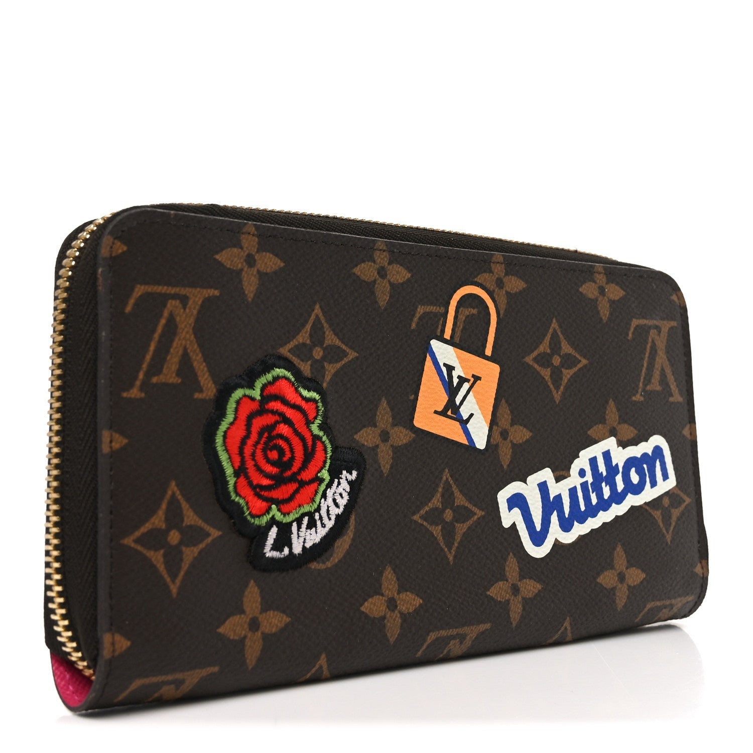 Louis Vuitton Monogram Travel Stickers Zippy Wallet