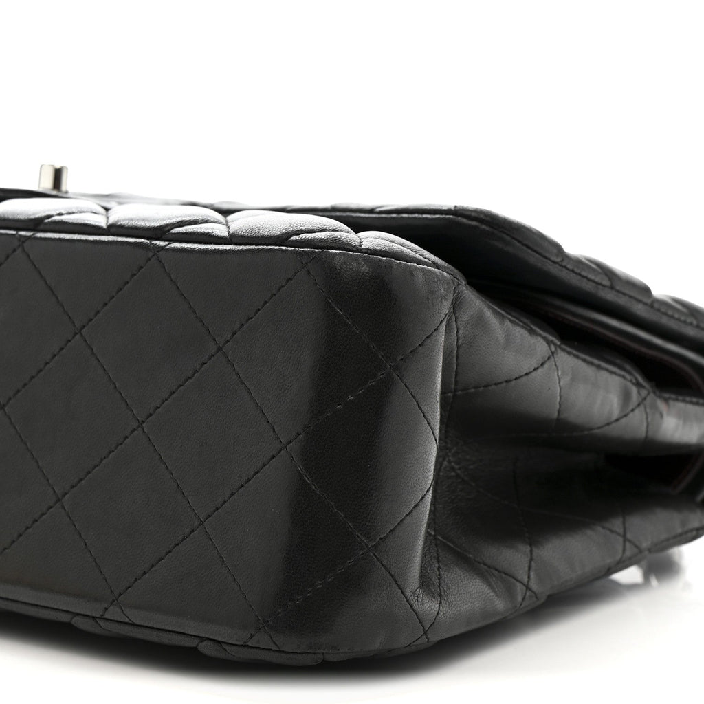 Chanel Lambskin Quilted Jumbo Double Flap Black