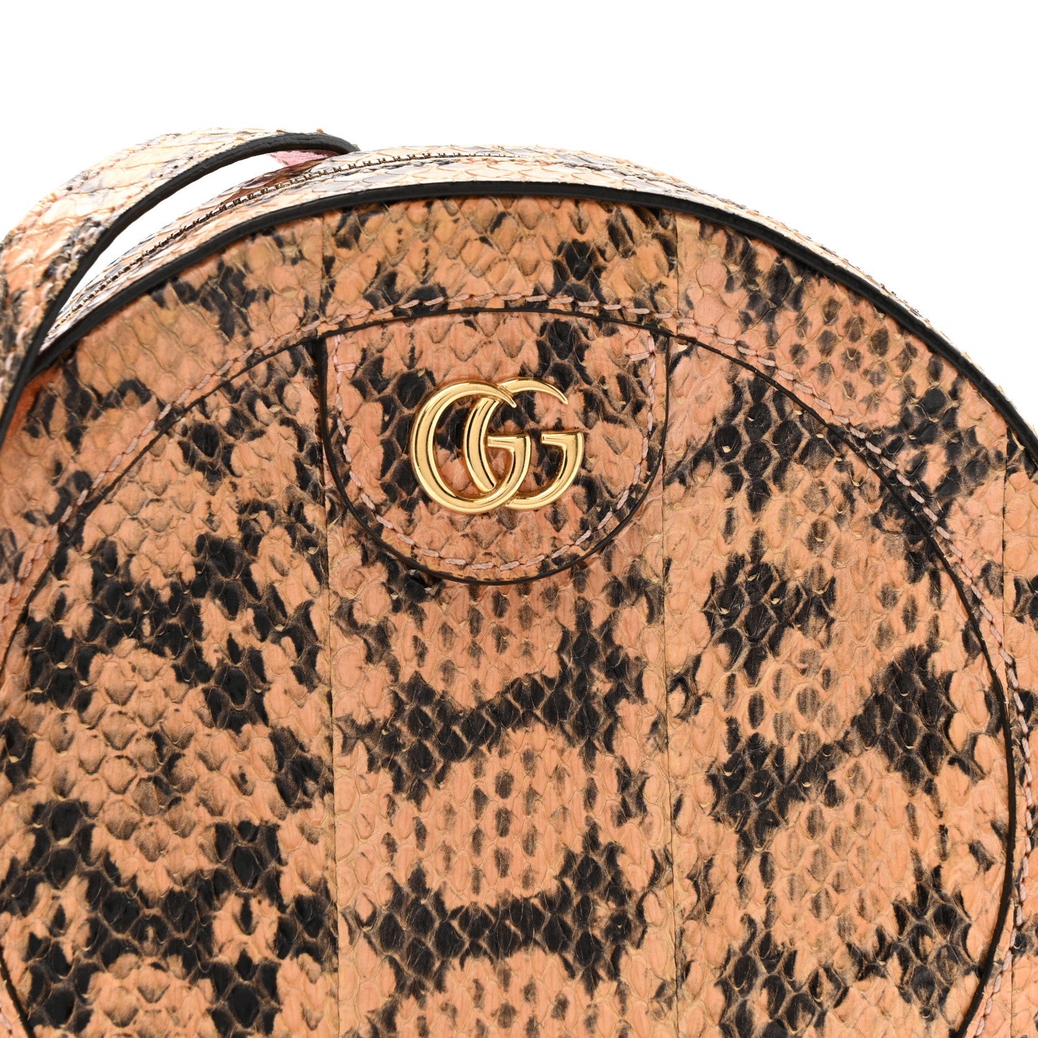 Gucci Snakeskin GG Ophidia Round Crossbody Bag