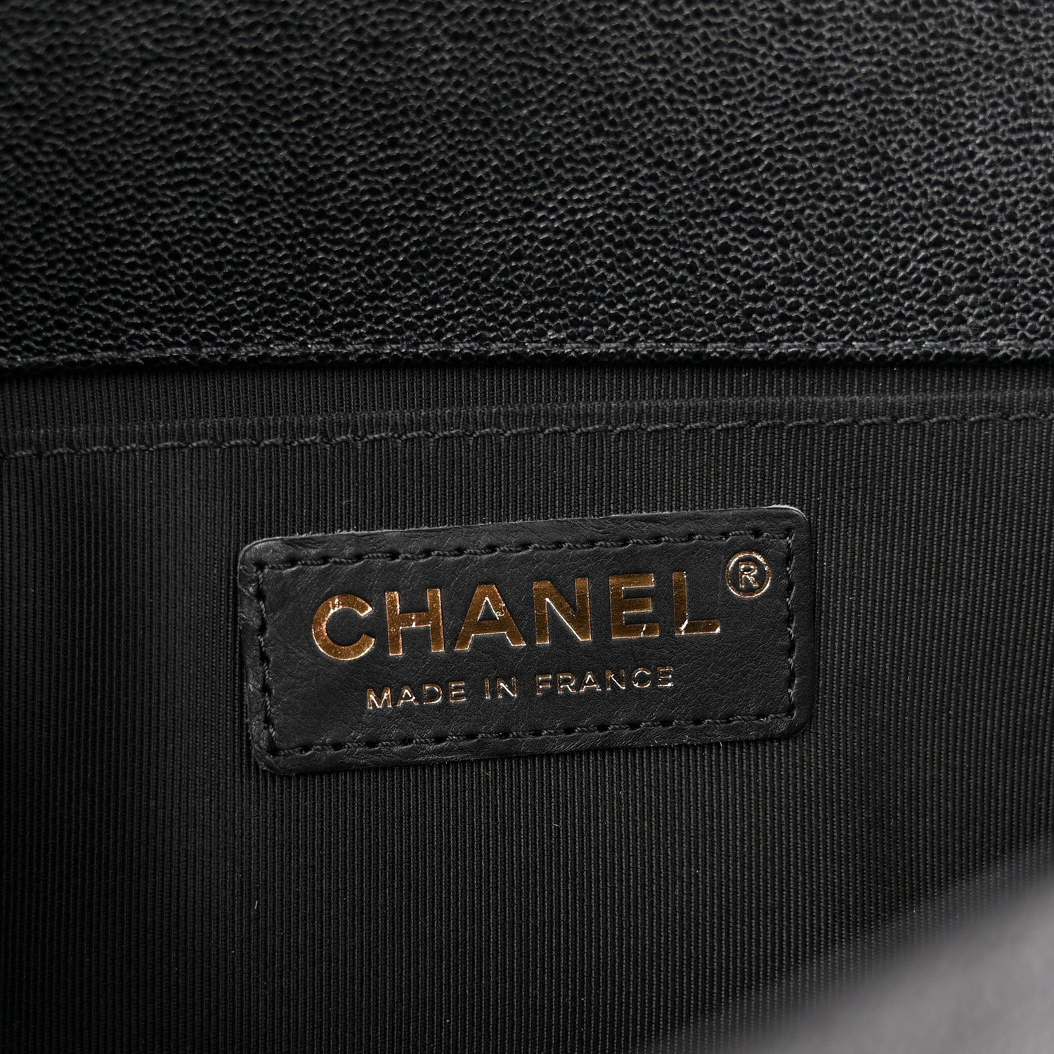 Chanel Caviar Chevron Quilted Medium Boy Flap Black