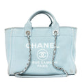 Chanel Mixed Fibers Medium Deauville Tote Light Blue