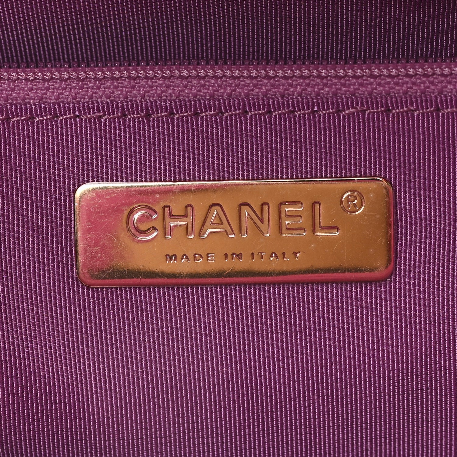 Chanel Wool Tweed Large Zipped Shopping Tote Magenta