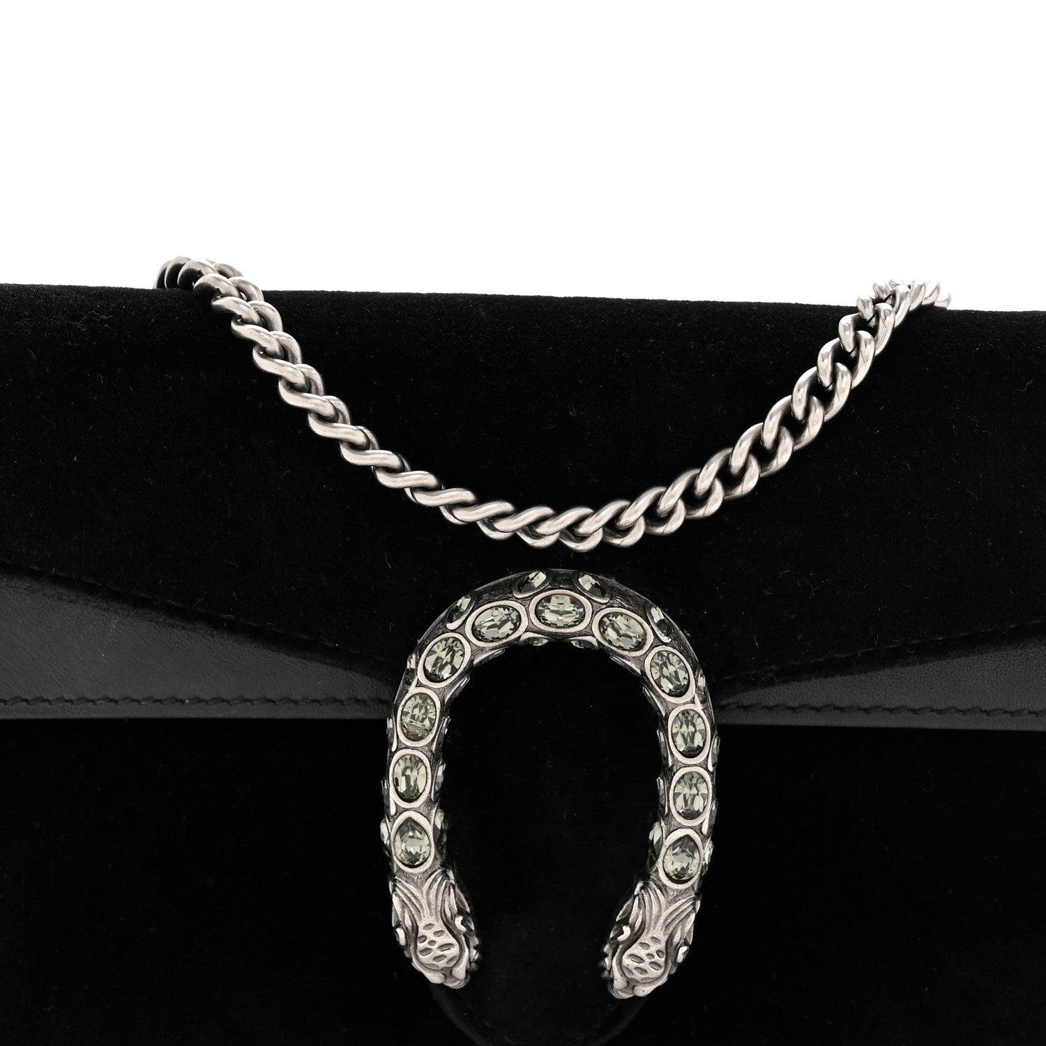 Gucci Velvet Super Mini Dionysus Shoulder Bag Black