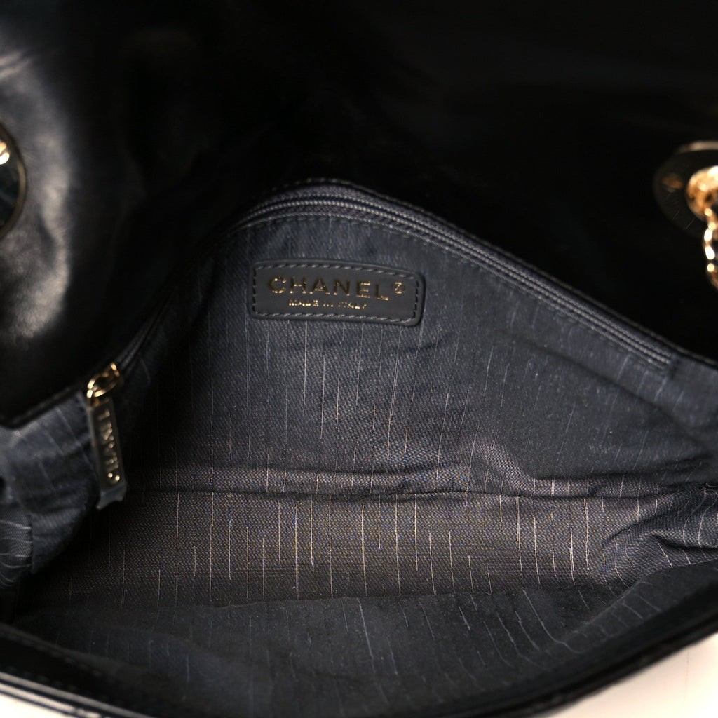 Chanel Lambskin Quilted Medium Westminster Pearl Flap Black