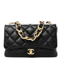 Chanel Lambskin Quilted Large CC Funky Town Flap Black