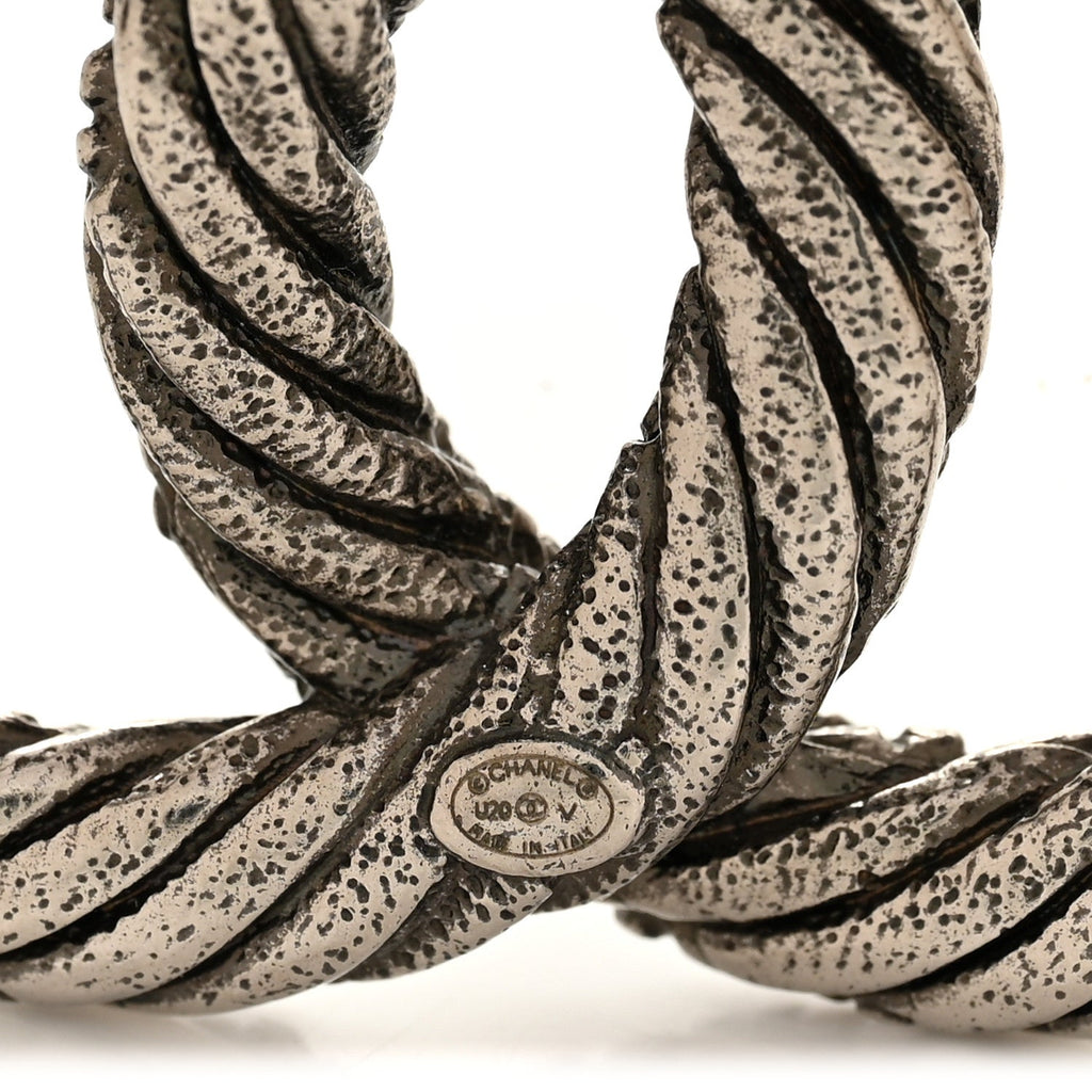 Ruthenium Twisted CC Brooch