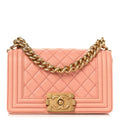 Chanel Caviar Quilted Small Boy Flap Light Pink