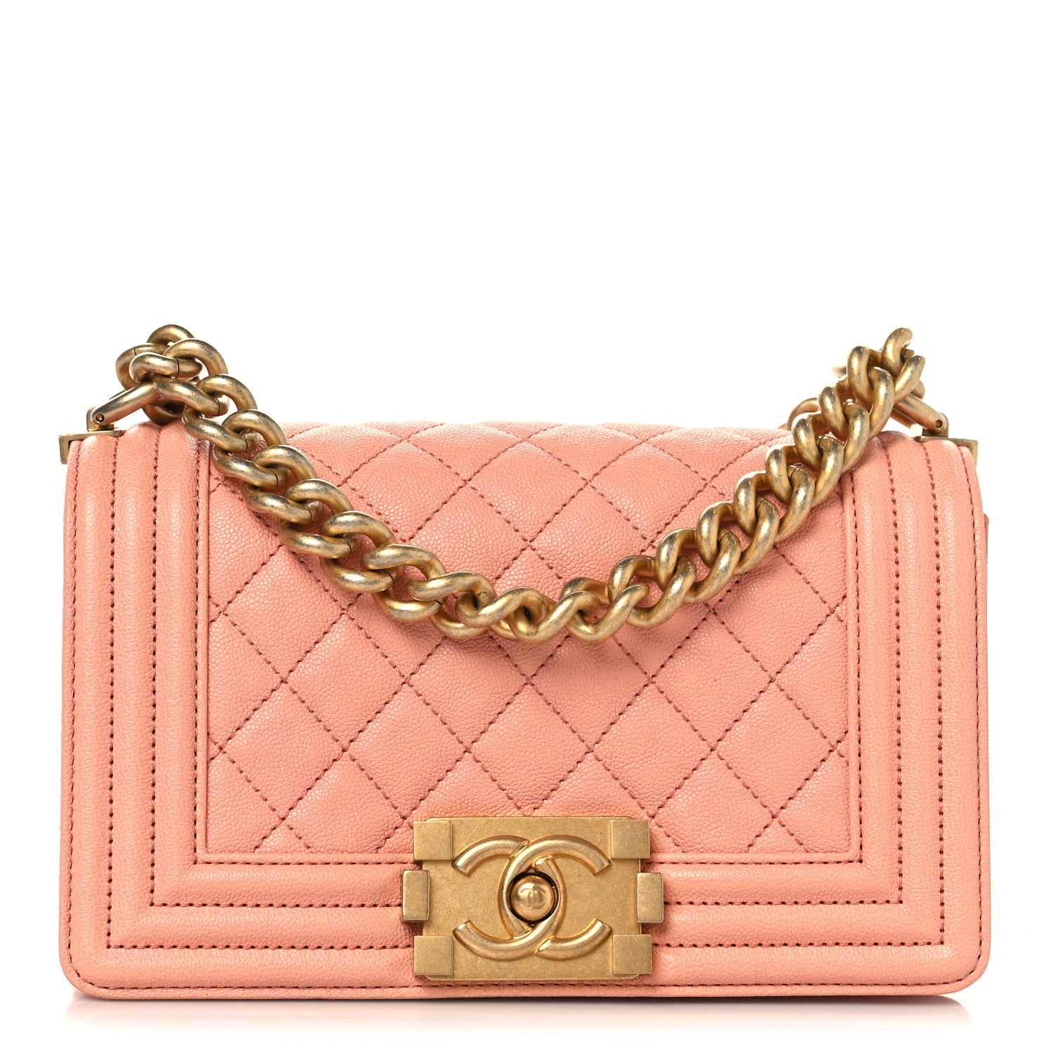 Chanel Caviar Quilted Small Boy Flap Light Pink