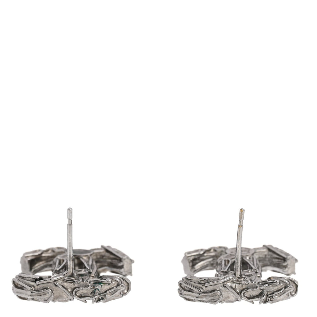 Crystal CC Earrings Silver