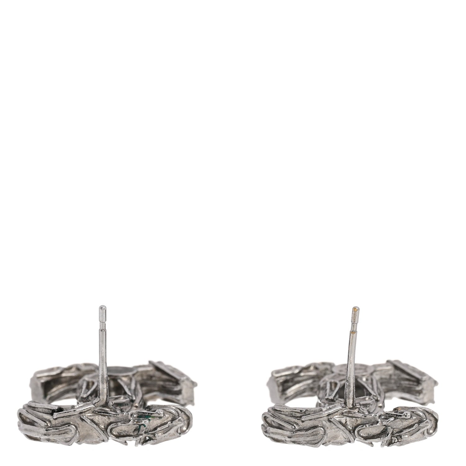 Crystal CC Earrings Silver