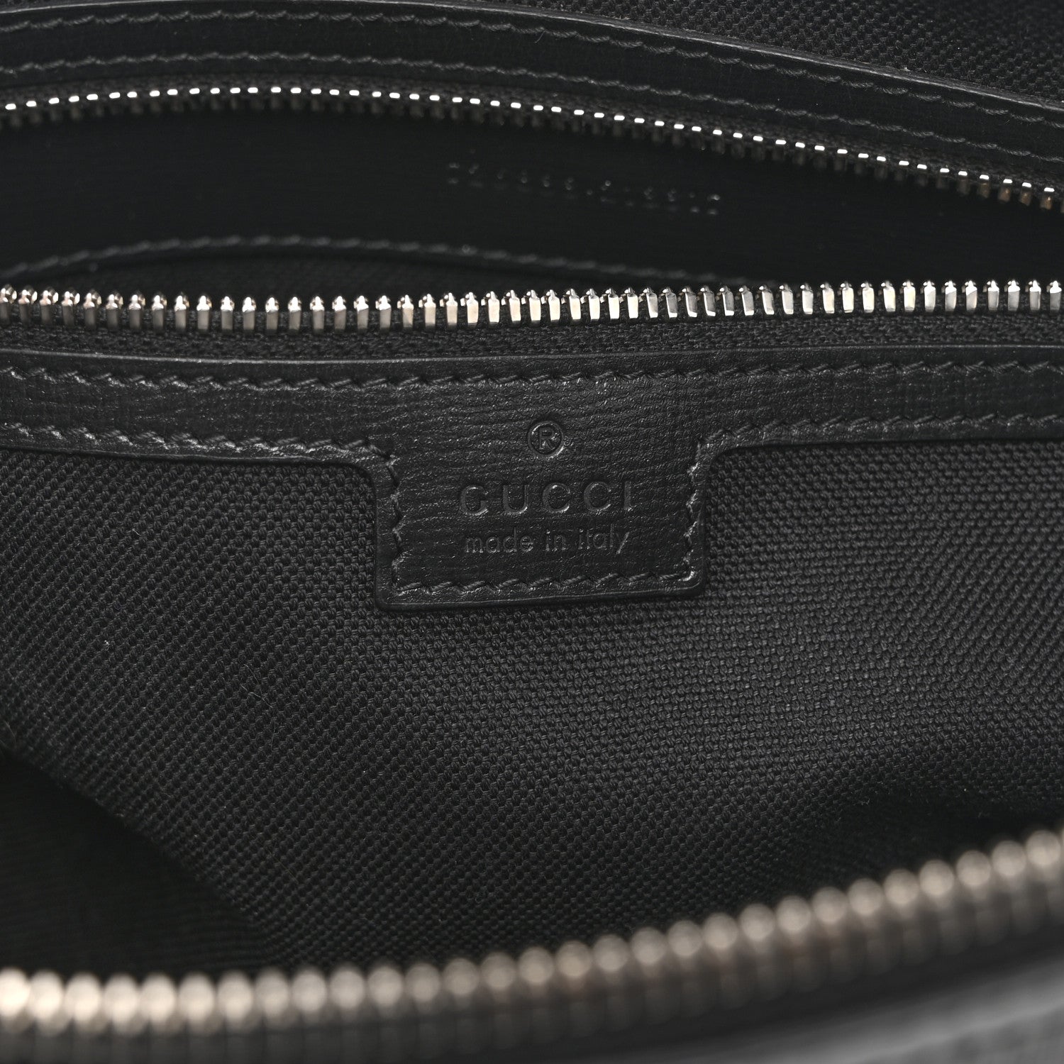Gucci GG Supreme Monogram Azalea Calfskin Retro Interlocking G Wristlet Messenger Bag Black