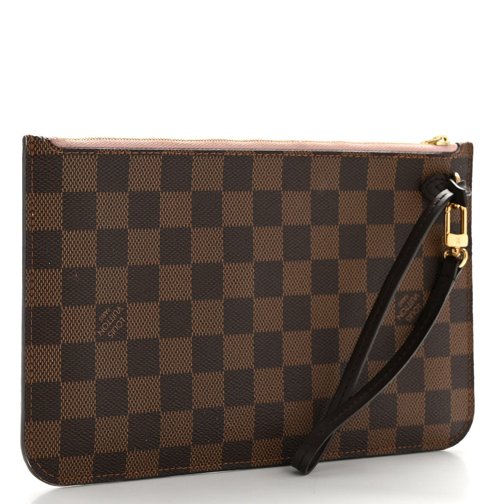 Louis Vuitton Damier Ebene Neverfull MM GM Pochette Rose Ballerine