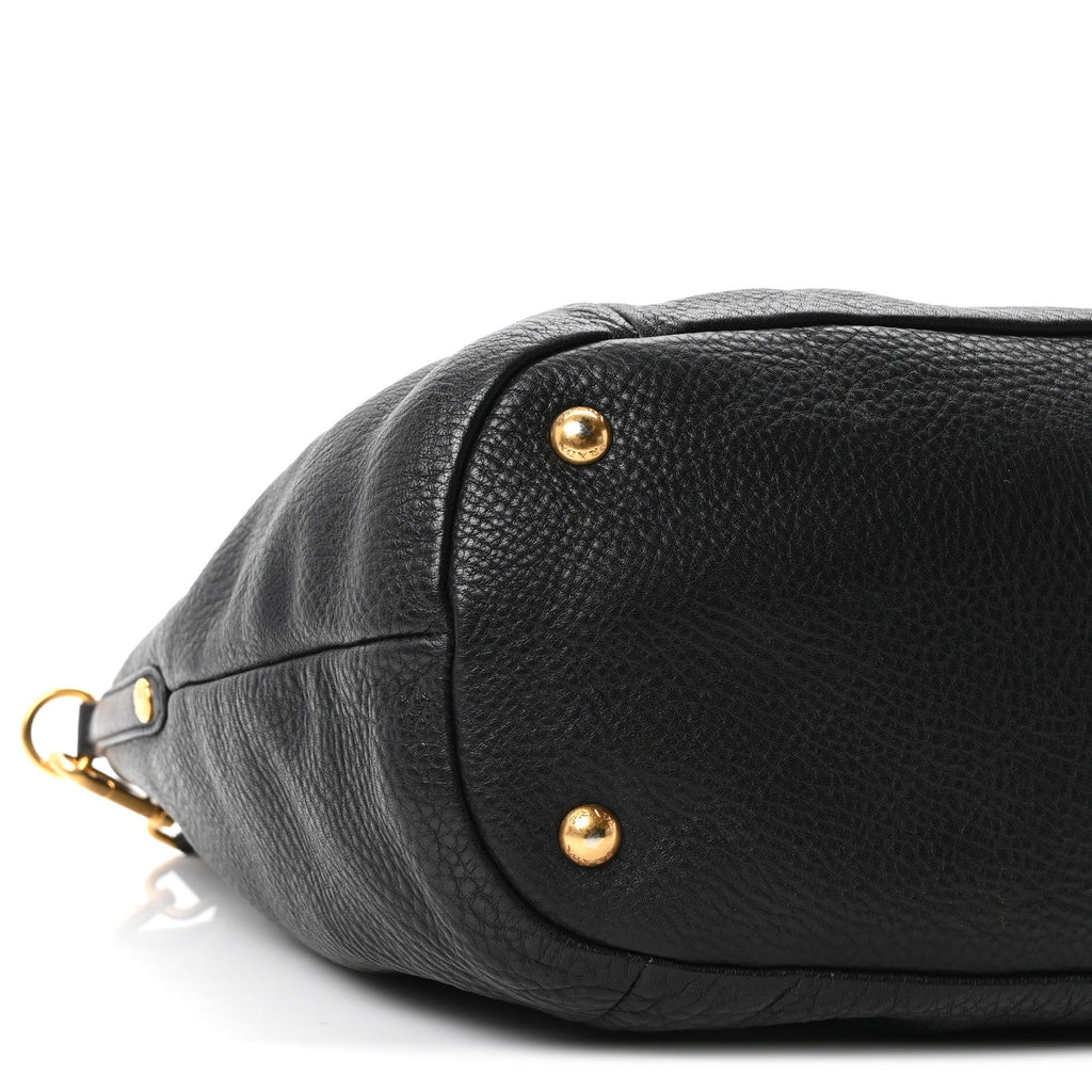 Prada Vitello Daino Shopping Tote Black