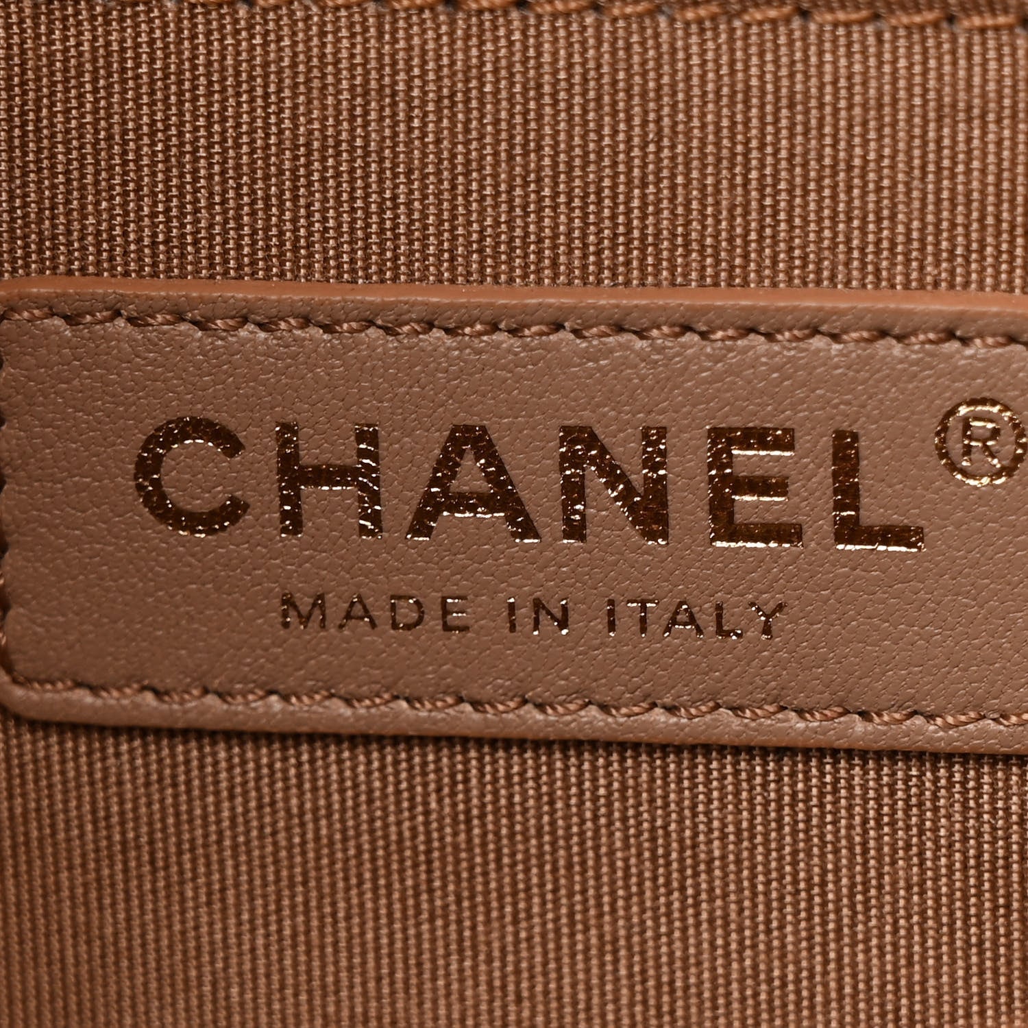Chanel Caviar Chevron Quilted Medium Boy Flap Brown