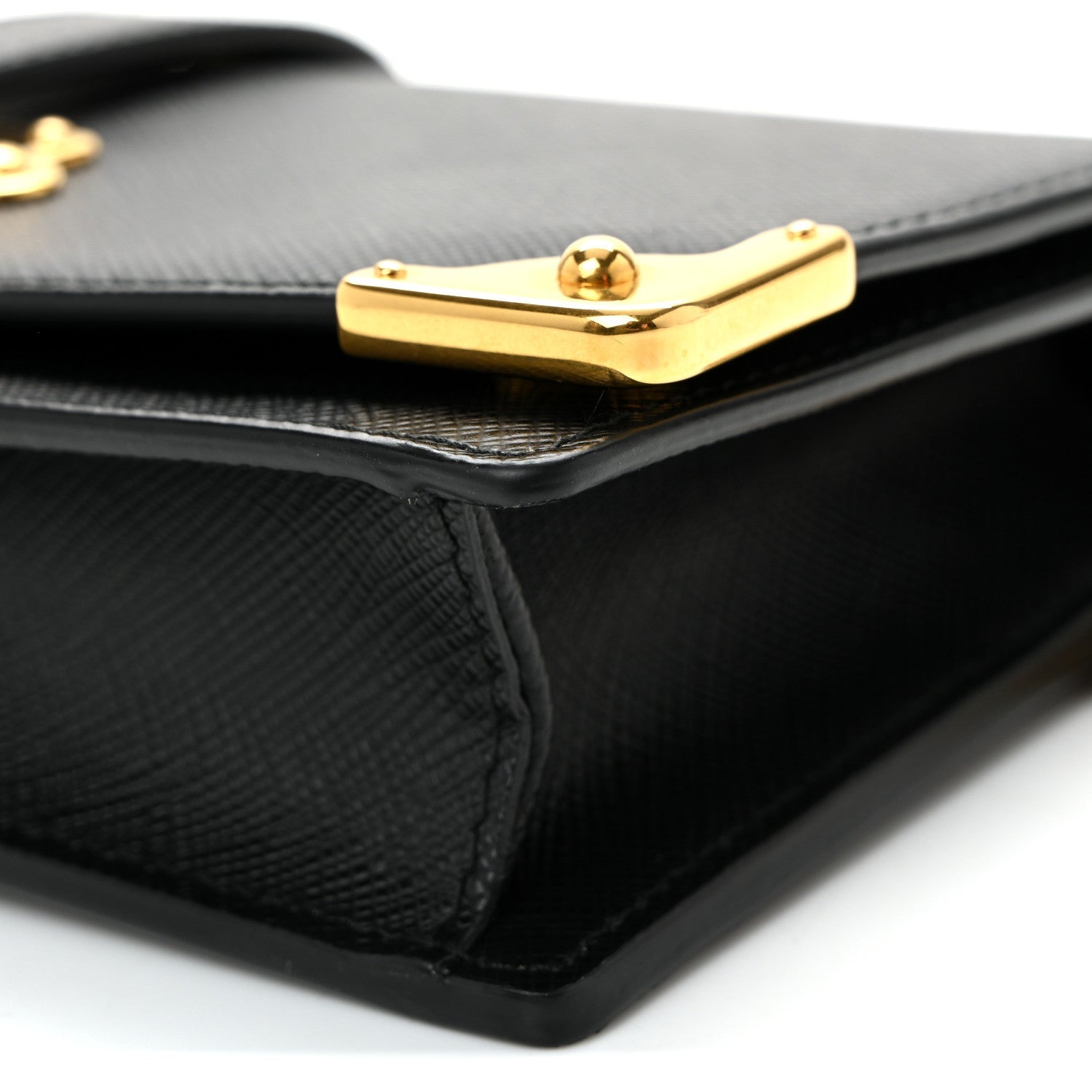 Prada Saffiano Cahier Mini Bag Black