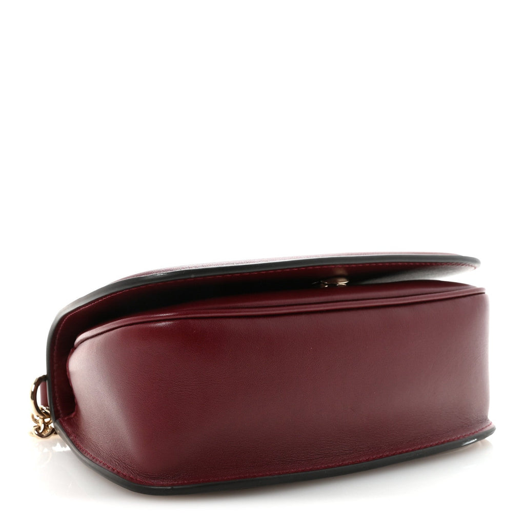 Gucci Calfskin Blondie Small Shoulder Bag Dark Red