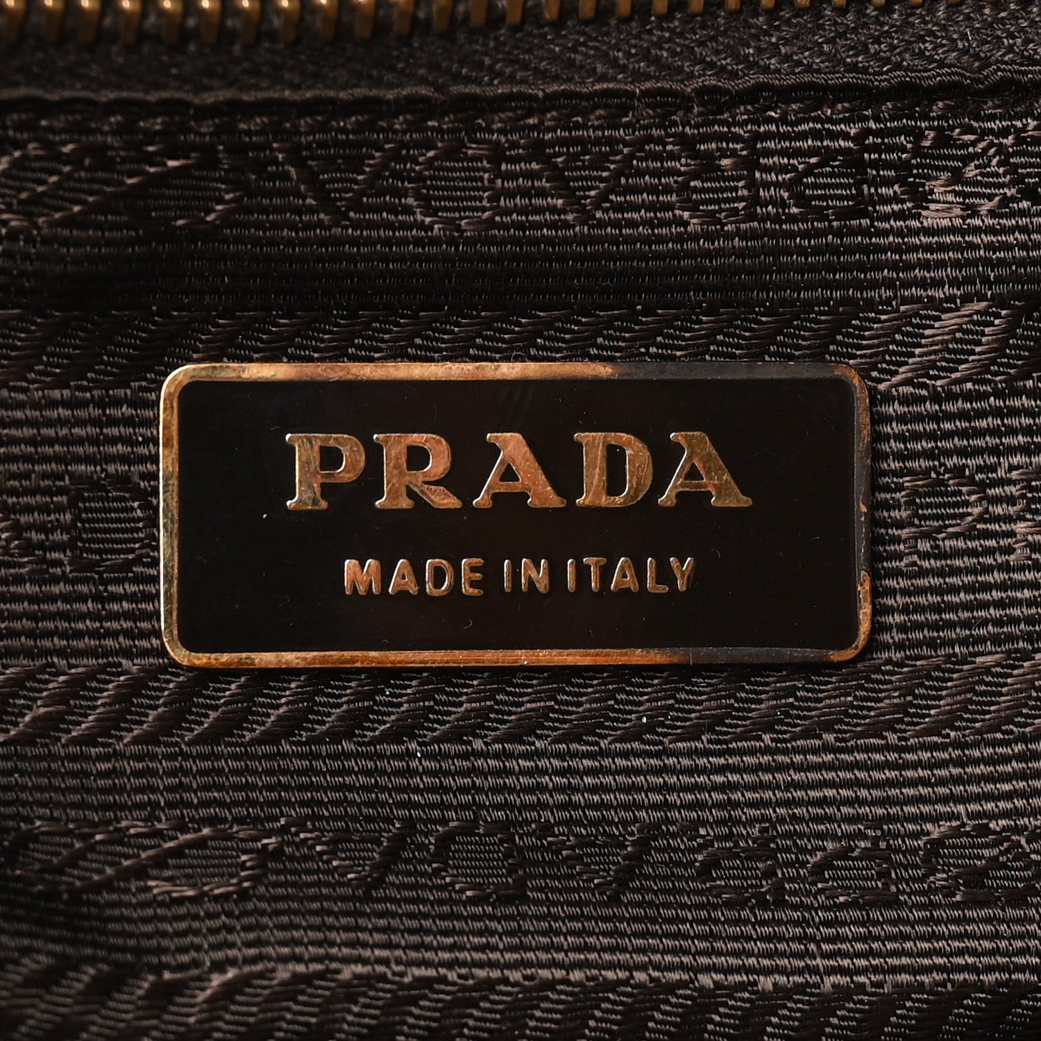 Prada Saffiano Rectangular Shoulder Bag Brown