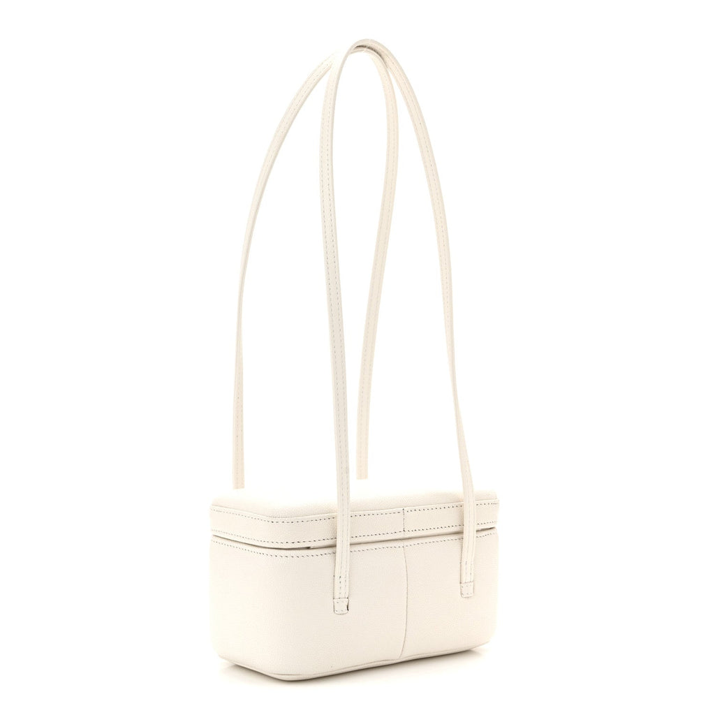 Chanel Shiny Caviar Preppy Coco Long Vanity With Strap White