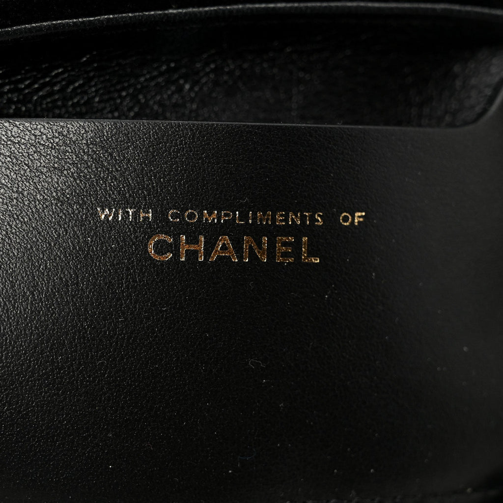 Chanel Velvet Quilted Mini Top Handle Flap Black